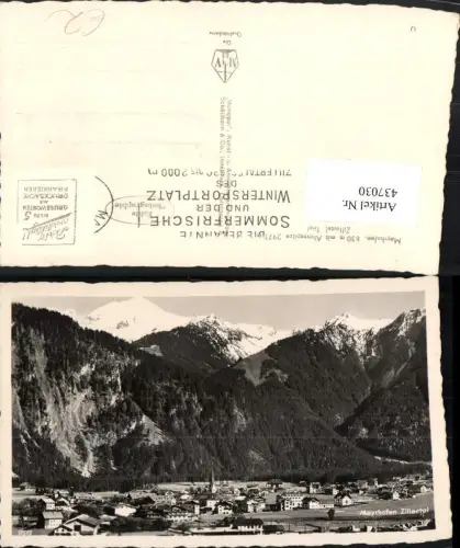 437030,Mayrhofen Totale m. Ahornspitze Bergkulisse