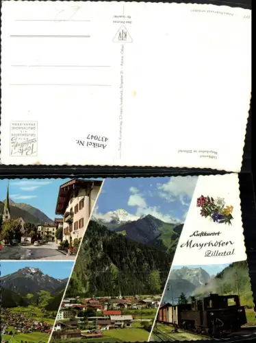 437047,Mayrhofen im Zillertal Totale Lok Kirche Mehrbildkarte