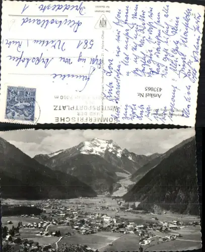 437065,Mayrhofen im Zillertal Totale m. Grünberg Bergkulisse