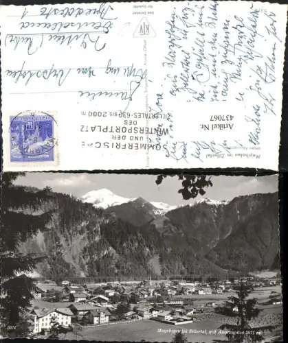 437067,Mayrhofen im Zillertal Totale m. Ahornspitze Bergkulisse