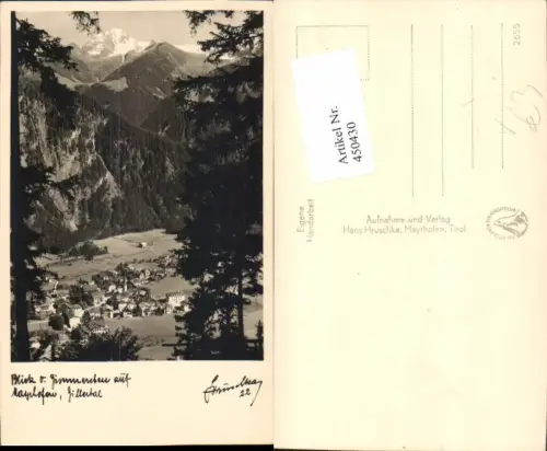 450430,Mayrhofen Totale v. Zimmereben Bergkulisse pub Hans Hruschka 22