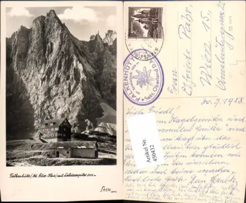 450432,Falkenhütte Berghütte b. Hinterriß Bergkulisse