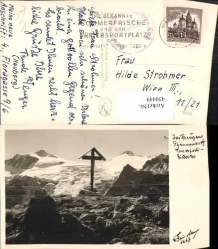 450449,Tuxerjoch b. Tux Kreuz am Pfannenkopf pub Hans Hruschka 1267