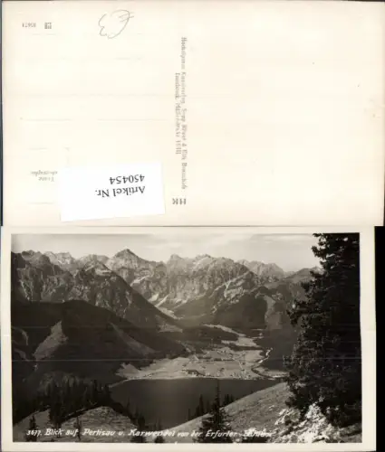 450454,Blick auf Pertisau Totale von d. Erfurter-Hütte Bergkulisse