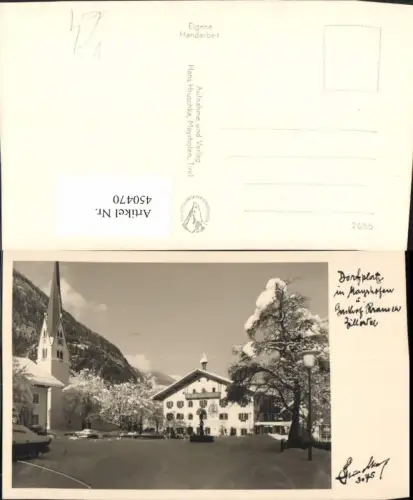 450470,Mayrhofen Kirche Gasthof Kramer Winterbild pub H. Hruschka 3075