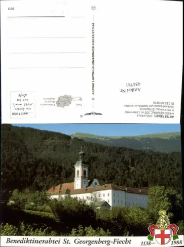 454781,Schwaz Abtei St. Georgenberg-Fiecht pub Alpine Luftbild 3018