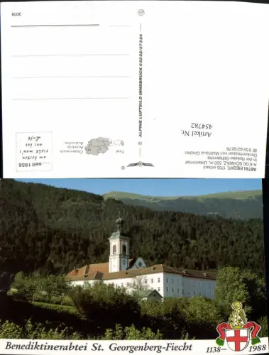 454782,Schwaz Abtei St. Georgenberg-Fiecht pub Alpine Luftbild 3018