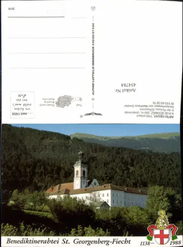 454784,Schwaz Abtei St. Georgenberg-Fiecht pub Alpine Luftbild 3018