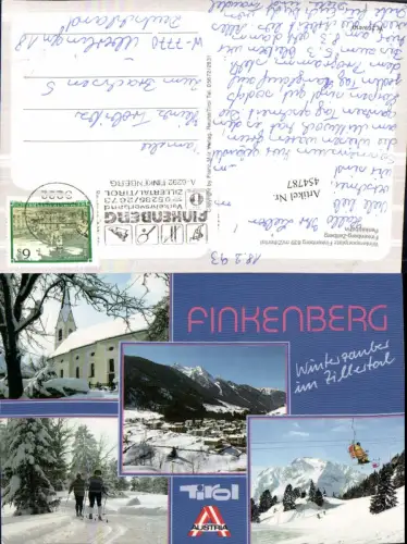 454787,Finkenberg Totale Penkenbahn Sessellift Langläufer Mehrbildkarte