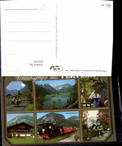 454797,Pertisau am Achensee Totale Achenseebahn Almabtrieb Mehrbildkarte