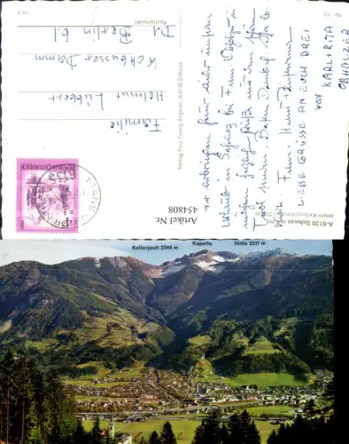 454808,Schwaz Totale geg. Kellerjochmassiv Bergkulisse