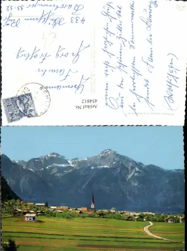 454812,Schlitters im Zillertal Totale geg. Rofan Bergkulisse