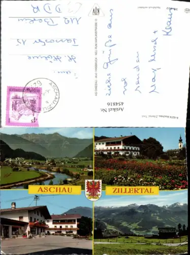 454816,Aschau im Zillertal Totale Tabak Trafik Mehrbildkarte