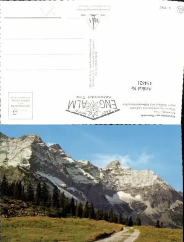 454821,Weg zur Falkenhütte b. Hinterriß geg. Rauhkar Bergkulisse
