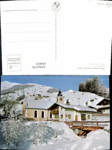 454835,Lanersbach Kirche m. Grüblspitze Winterbild