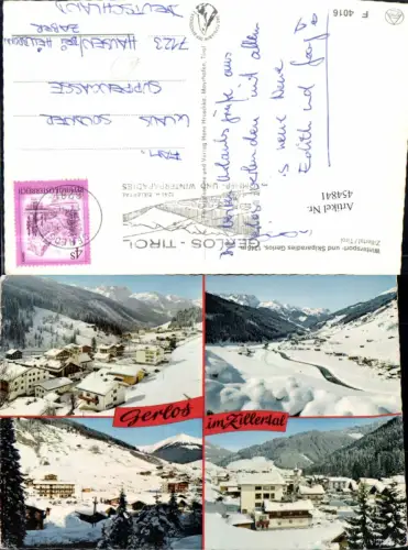 454841,Gerlos im Zillertal Totale Winterbilder Mehrbildkarte
