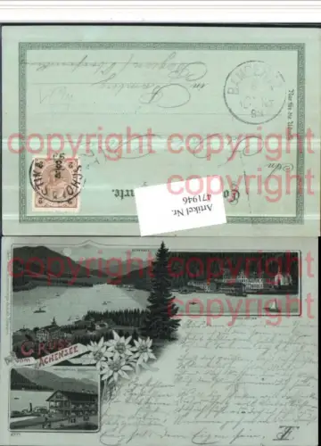 471946,Mond Litho Gruß vom Achensee b. Achenkirch Scholastika Mehrbildkarte