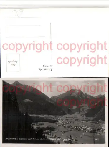 471953,Mayrhofen Totale m. Tristen Spitze Bergkulisse
