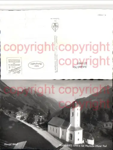 471995,Brandberg b. Mayrhofen im Zillertal Kirche Bergkulisse