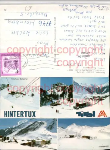 475960,Hintertux Totale Sessellift Seilbahn Mehrbildkarte