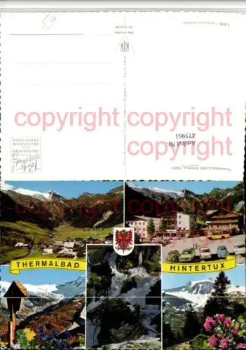 475961,Hintertux Totale Bergkulisse Wegkreuz Mehrbildkarte