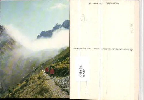 489987,Am Lamsenjoch b. Vomp Bergkulisse Wegpartie