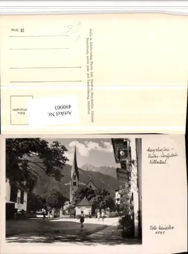 490003,Mayrhofen Unterer Dorfplatz Kirche pub Foto Maidler 1041
