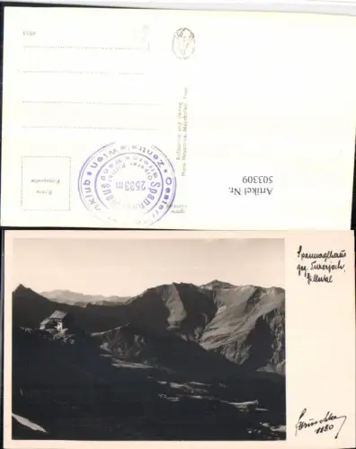 503309,Spannagelhaus Berghütte b. Tux Bergkulisse pub Hans Hruschka 1180