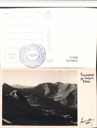503312,Spannagelhaus Berghütte b. Tux Bergkulisse pub Hans Hruschka 1180