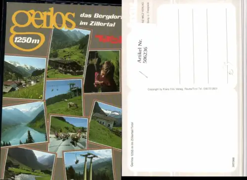 506236,Gerlos im Zillertal Totale Sessellift Rinder See Mehrbildkarte