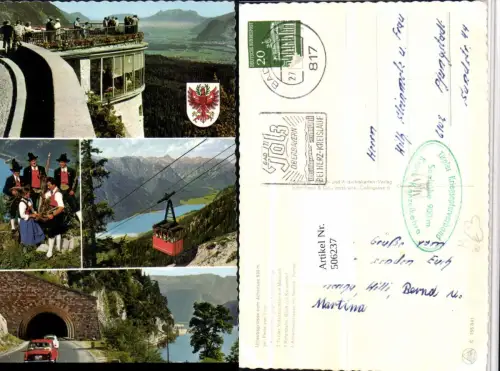 506237,Achensee Maurach Kanzelkehre Trachten Rofanbahn Seilbahn Mehrbildkarte
