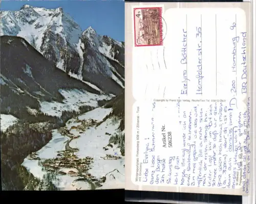 506238,Finkenberg im Zillertal Totale m. Grünberg Bergkulisse Winterbild