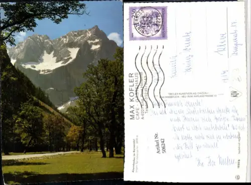 506242,Ahornboden im Karwendel b. Hinterriß geg. Spritzkarspitze Bergkulisse