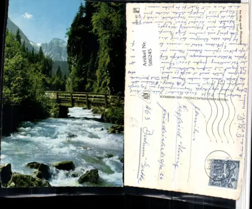 506245,Weg nach Hintertux Fluss Brücke Bergkulisse