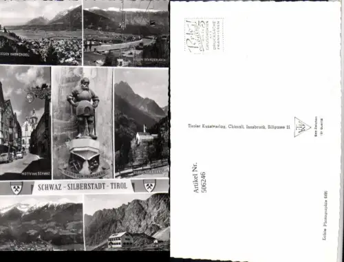 506246,Schwaz Totale Sessellift Straßenmotiv St. Georgenberg Mehrbildkarte