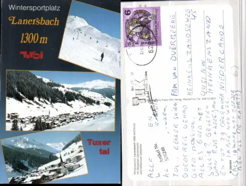 506248,Lanersbach Totale Sessellift Skipiste Winterbilder Mehrbildkarte