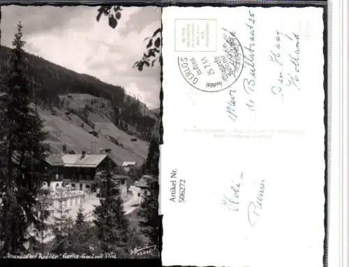 506272,Gerlos Gmünd Alpengasthof Kröller pub Erich Binder 2632