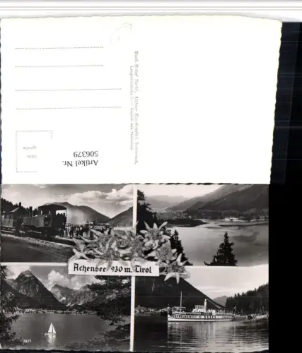 506379,Achensee See b. Pertisau Dampfer Eisenbahn Mehrbildkarte