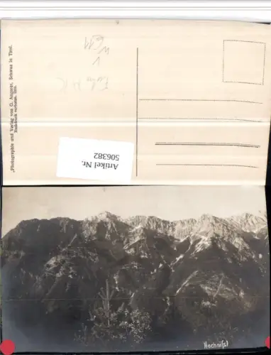 506382,Foto AK Hochnissl b. Vomp Bergkulisse pub G. Angerer