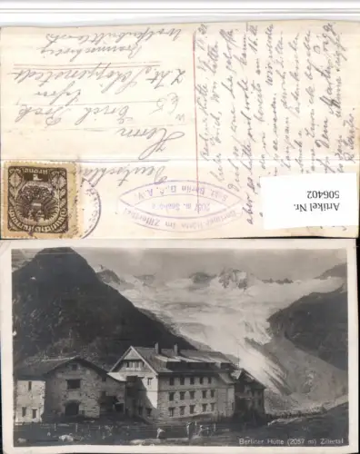 506402,Berliner Hütte Berghütte b. Mayrhofen Bergkulisse