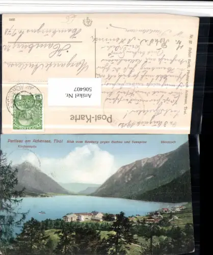 506407,Pertisau am Achensee Teilansicht vom Seeberg geg. Buchau Bergkulisse
