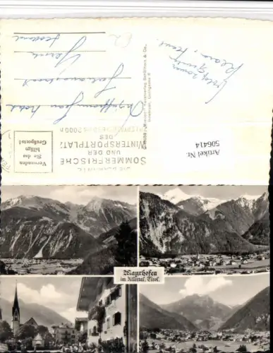 506414,Mayrhofen Totale Kirche Mehrbildkarte