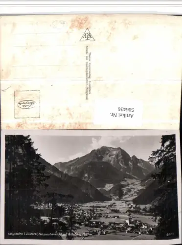 506436,Mayrhofen Totale m. Grünberg Bergkulisse