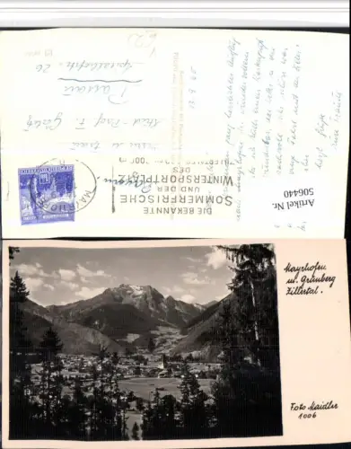 506440,Mayrhofen Totale m. Grünberg Bergkulisse pub Foto Maidler 1006