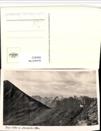 506452,Tölzer-Hütte Berghütte am Scharfreiter b. Hinterriß Bergkulisse