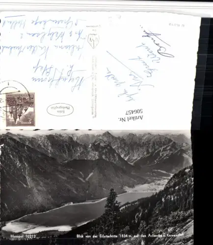 506457,Blick von d. Erfurterhütte auf den Achensee b. Maurach Bergkulisse