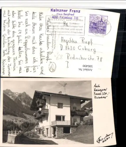 506490,Finkenberg b. Mayrhofen Haus Kainzner Franz pub Hruschka 2280