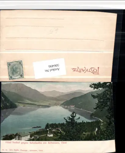 506496,Hotel Seehof b. Achenkirch geg. Scholastika Bergkulisse