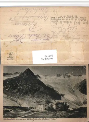 516107,Berlinerhütte Berghütte b. Mayrhofen m. Gletscher Bergkulisse