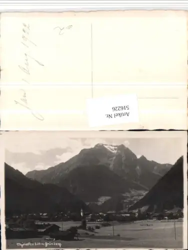 516226,Mayrhofen Totale m. Grünberg Bergkulisse